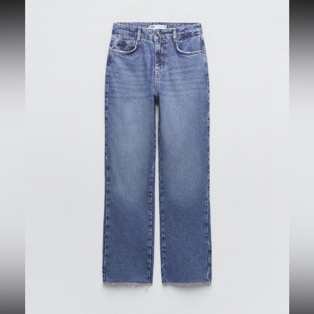 Zara High Rise Straight Jeans - Picture 5 of 10